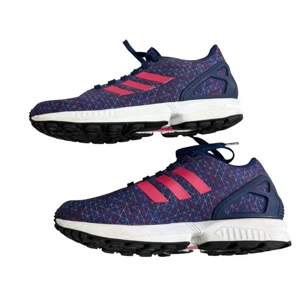 Adidas Torsion Womens Sneakers Navy/Pink Size 6 Athletic Running Shoes Geometric - Picture 14 of 16